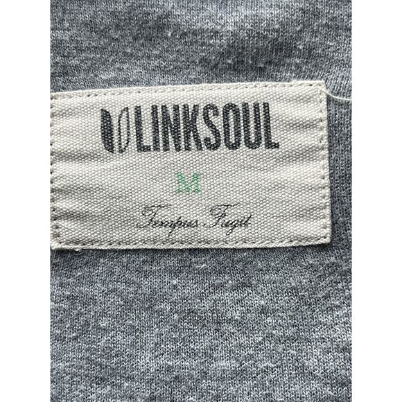 Linksoul Men’s Medium 1/4 Zip Pullover Mock Neck Heathered Navy Blue - Picture 4 of 10